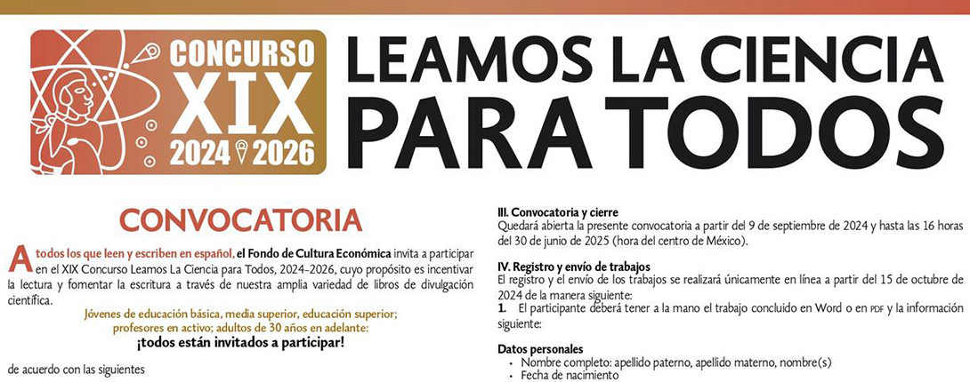 XIX Concurso: Leamos la Ciencia para todos